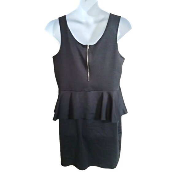 American City Wear Black Peplum Sleeveless Back Zip Dress Plus Size 3X - Picture 4 of 6